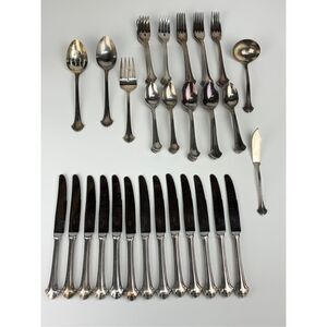 Vintage Towle Boston Chippendale 18/8 Japan Stainless Flatware Set of 63
